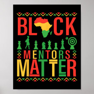 Black History Month Mentors Problem African Americ Poster