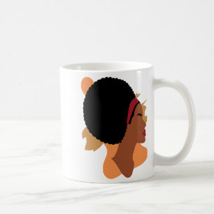 Black History Month Minimalist Queen Melanin Boho Coffee Mug