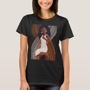 Black History Month Minimalist Queen Melanin Boho T-Shirt
