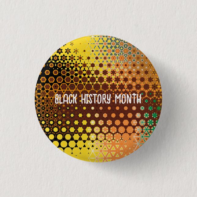 Black History month morph pattern 2 3 Cm Round Badge (Front)