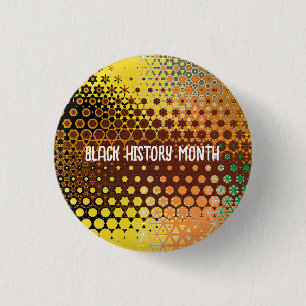 Black History month morph pattern 2 3 Cm Round Badge