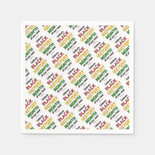 BLACK HISTORY MONTH Motivational BHM Paper Napkin