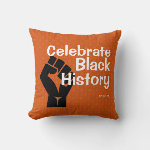 BLACK HISTORY MONTH   Motivational   Burnt Orange Cushion