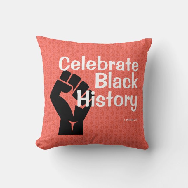 BLACK HISTORY MONTH | Motivational | Coral Cushion (Front)
