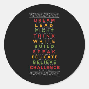 Black History Month My African American Pride Coun Classic Round Sticker