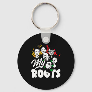 Black History Month My Roots African American Key Ring