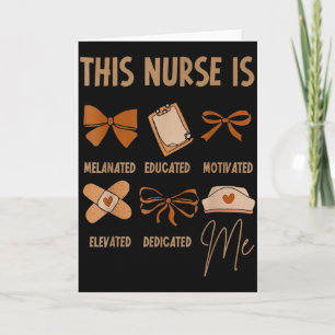 Black History Month Nurse Graduation Melanin Nursi Card