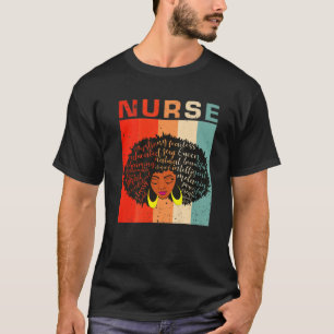 Black History Month Nurse Melanin African American T-Shirt