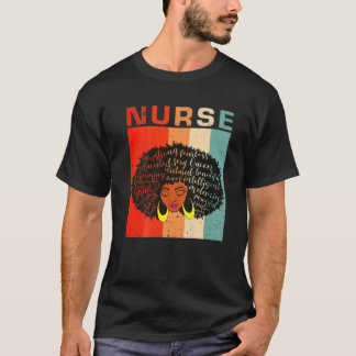 Black History Month Nurse Melanin African American T-Shirt