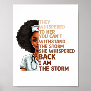Black History Month Nurse Proud Black African Amer Poster