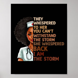 Black History Month Nurse Proud Black African Amer Poster