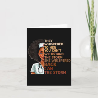 Black History Month Nurse Proud Black African Card