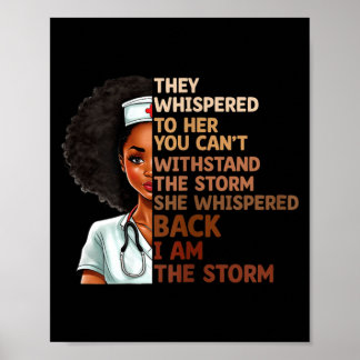 Black History Month Nurse Proud Black African Poster