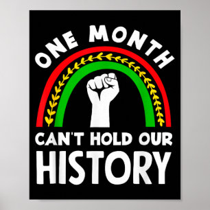Black History Month One Month Cant Hold History Poster