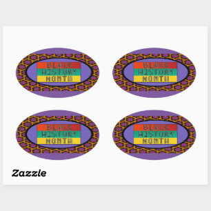 Black History Month Oval Sticker