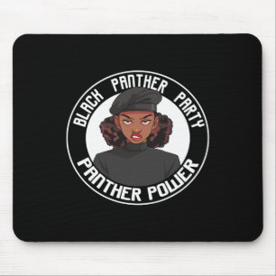 Black History Month Panther Party Logo Afro Hair 1 Mouse Mat
