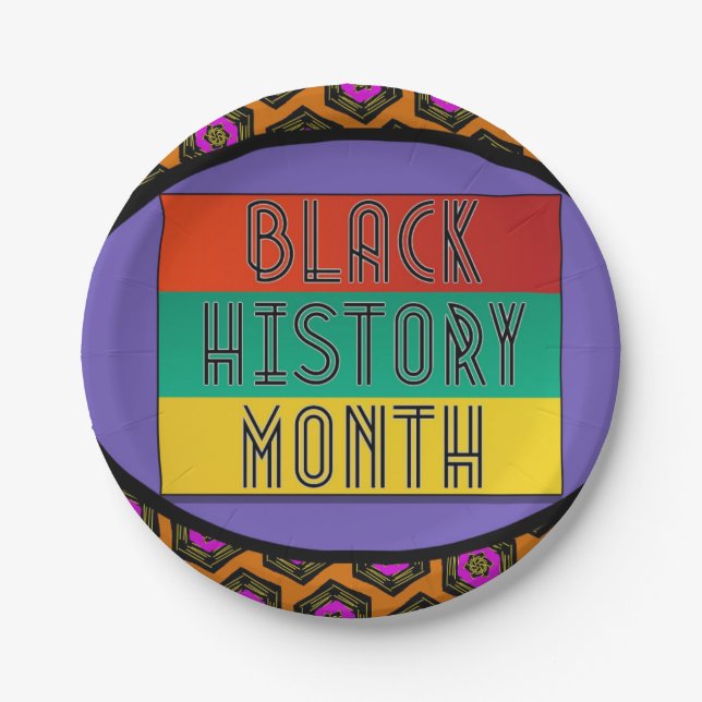 Black History Month Paper Plate (Front)