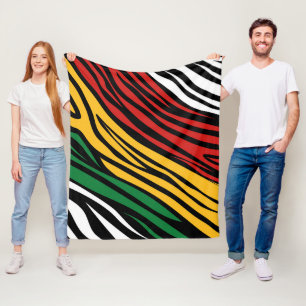 Black History Month Pattern Fleece Blanket