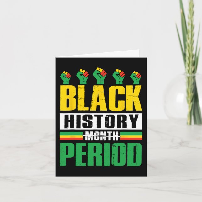 Black History Month Period Bhm African American Pr Card (Front)