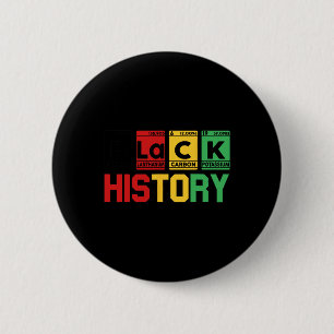Black History Month Periodic Element Table African 6 Cm Round Badge