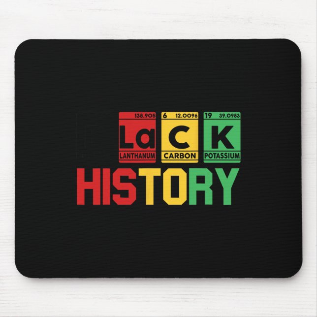 Black History Month Periodic Element Table African Mouse Mat (Front)