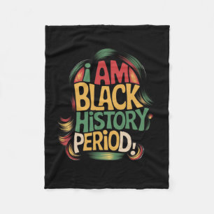 Black History Month Periodt Sticker  Fleece Blanket