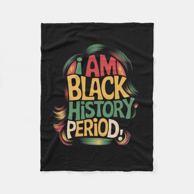 Black History Month Periodt Sticker  Fleece Blanket (Front)