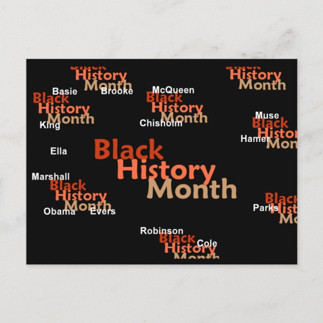 BLACK HISTORY MONTH Postcard (Front)