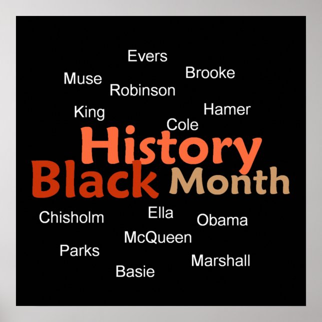 BLACK HISTORY MONTH POSTER Print (Front)