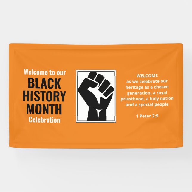 BLACK HISTORY MONTH | Power Fist | Welcome Banner (Horizontal)