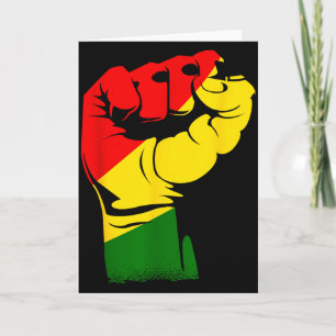 Black History Month Powerful Fist Africa African  Card