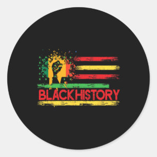 Black History Month Pride African American Black H Classic Round Sticker