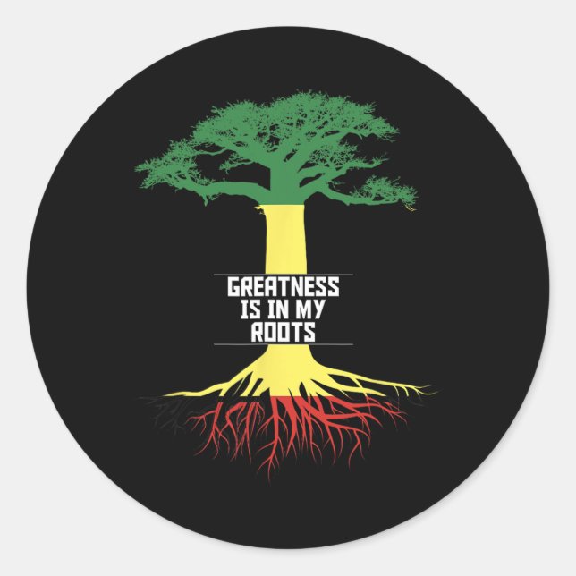 Black History Month Pride African American History Classic Round Sticker (Front)