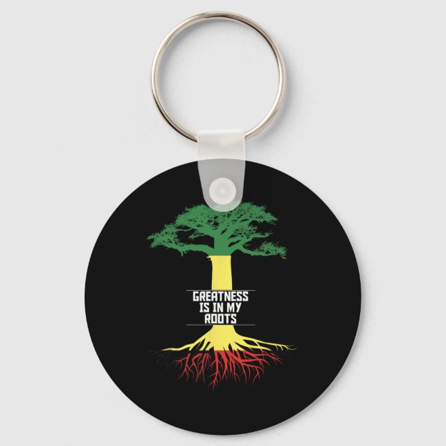 Black History Month Pride African American History Key Ring (Front)