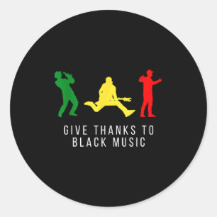 Black History Month Pride African American Melanin Classic Round Sticker