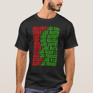 Black History Month Pride Black Power Leaders T-Shirt