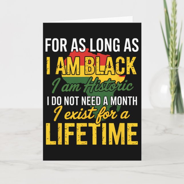 Black History Month Pride Protest Heritage  Card (Front)