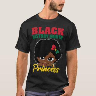 Black History Month Princess BHM Pride Little Mela T-Shirt