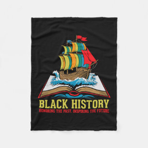 Black History Month Proud African American Culture Fleece Blanket