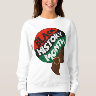 Black History Month Proud Afro African Queen Freed Sweatshirt