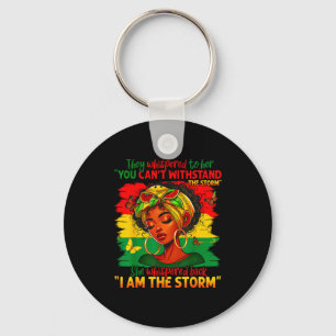 Black History Month Proud Black African American L Key Ring