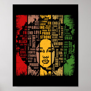 Black History Month Proud Heritage Culture African Poster