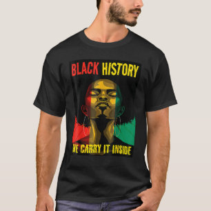Black History Month Queen Melanin Afro African Pri T-Shirt