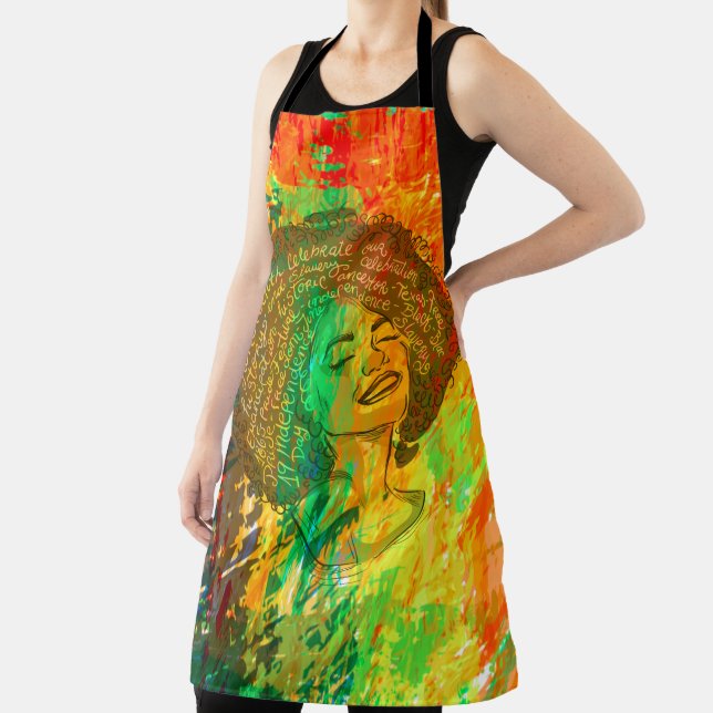 Black History Month Quotes - Melanin Queen Apron (Insitu)