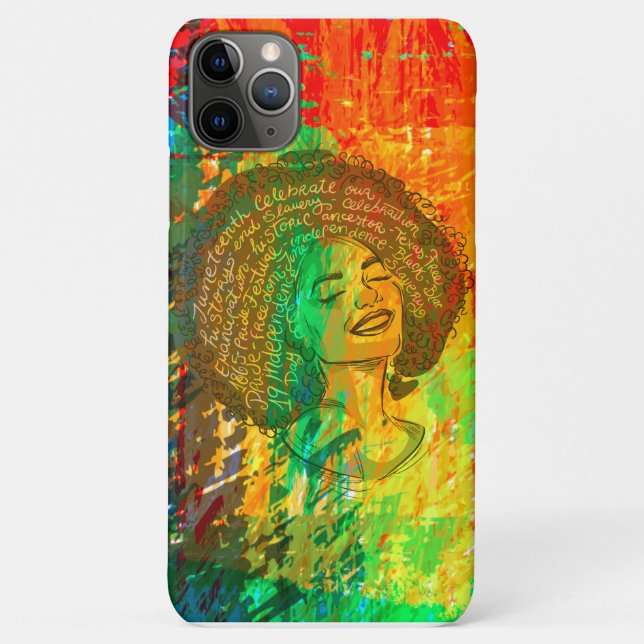 Black History Month Quotes Melanin Queen Case-Mate iPhone Case (Back)