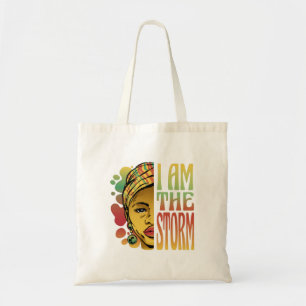Black History Month Quotes - Melanin Woman Storm Tote Bag