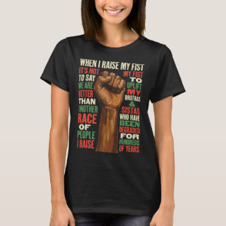Black History Month Raised Fist Civil Rights Socia T-Shirt