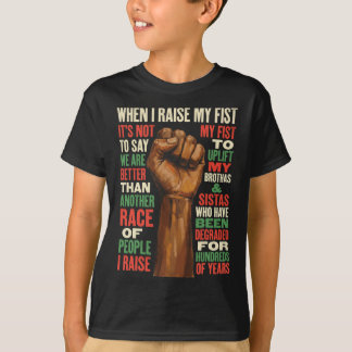 Black History Month Raised Fist Civil Rights Socia T-Shirt