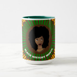 Black History Month, Rays of Sun, Black Woman Mug