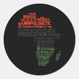 Black History Month Red Green And Black African Co Classic Round Sticker